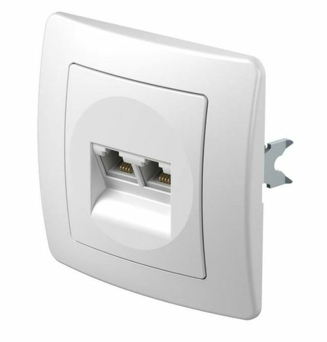 EAN 3831006971325 - TEM KE38PW toma de corriente 2 x RJ-11 Blanco imagen 2