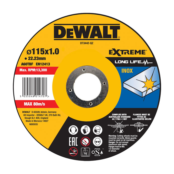 EAN 5035048014714 - DeWALT DT3442-QZ accesorio para amoladora angular Corte del disco imagen 1