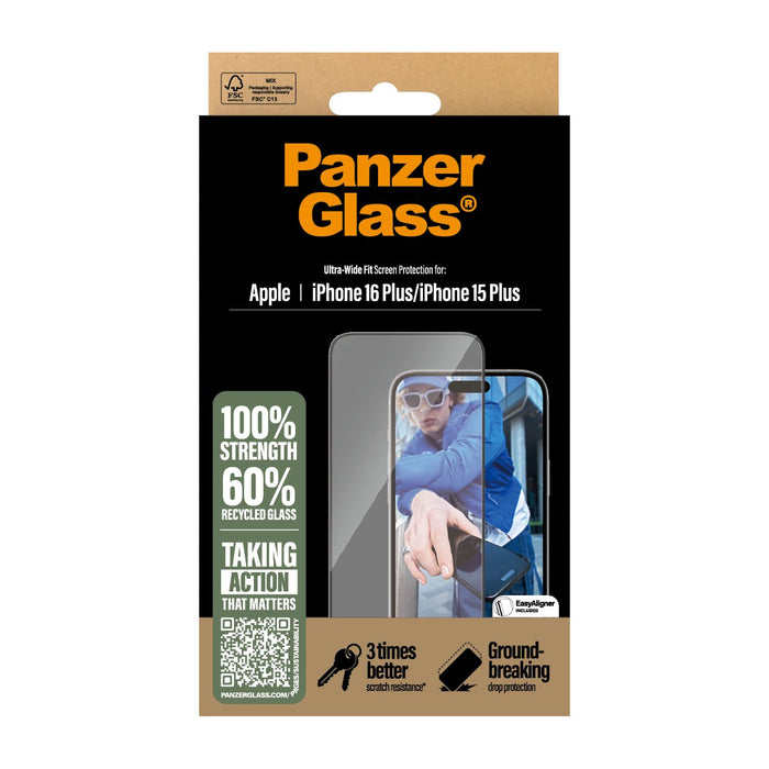 EAN 5715685002397 - PanzerGlass ® Screen Protector iPhone 16 Plus | 15 Plus | Ultra-Wide Fit Protector de pantalla Apple 1 pi imagen 3