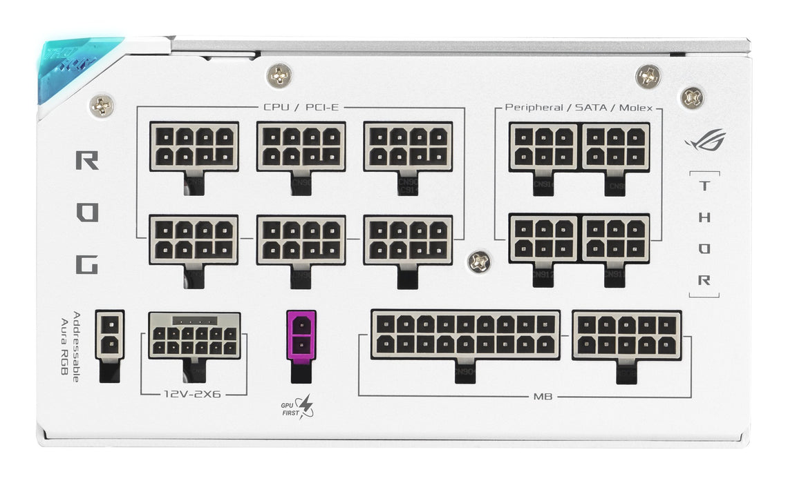 EAN 4711636458016 - ASUS ROG -THOR-1200P3-WHITE-GAMING-E unidad de fuente de alimentación 1200 W 24-pin ATX ATX Blanco imagen 5