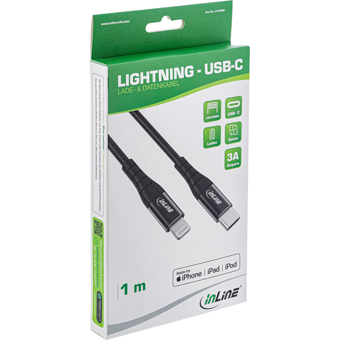 EAN 4043718313358 - InLine 31460D cable de conector Lightning 2 m Negro imagen 2