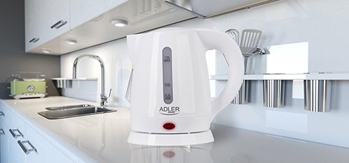 EAN 5902934831093 - Adler AD 1272 tetera eléctrica 1 L 1600 W Avellana, Blanco imagen 6