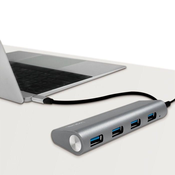 EAN 4052792048643 - LogiLink UA0309 hub de interfaz USB 3.2 Gen 1 (3.1 Gen 1) Type-C 5000 Mbit/s Gris imagen 4
