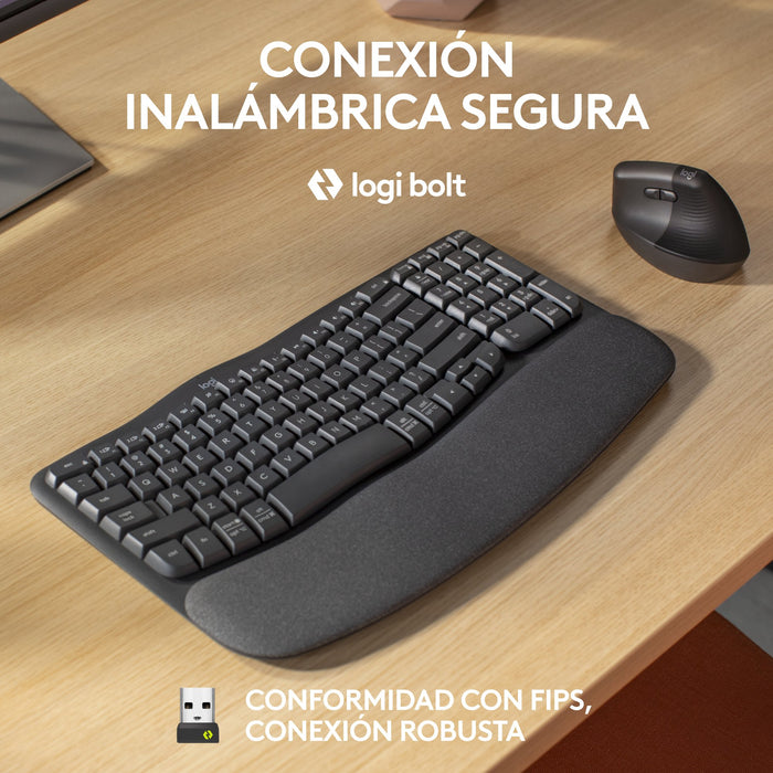 EAN 5099206117259 - Logitech Wave Keys for Business teclado Oficina RF Wireless + Bluetooth QWERTY Español imagen 7