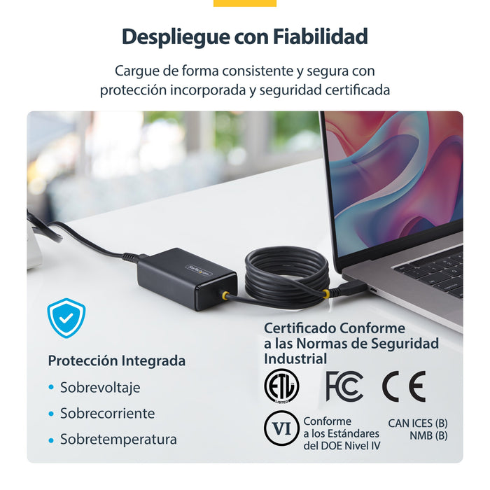 EAN 0065030921992 - StarTech.com 165LE-USB-C-CHARGER adaptador e inversor de corriente Interior Negro imagen 9