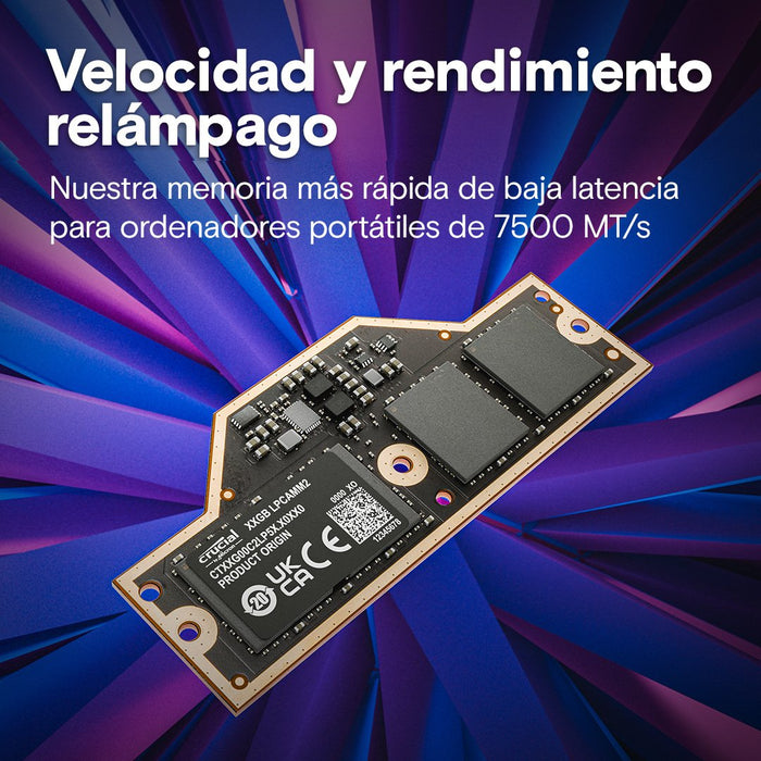 EAN 0649528945969 - Crucial CT64G75C2LP5X módulo de memoria 64 GB 1 x 64 GB LPDDR5X 7500 MT/s 262-pin LPCAMM2 imagen 2