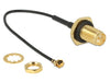 EAN 4043619895847 - DeLOCK 89584 cable coaxial RP-SMA MHF Negro, Oro imagen 2