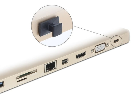 EAN 4043619640157 - DeLOCK 64015 tapa de seguridad para enchufe USB Tipo C Negro 10 pieza(s) imagen 2