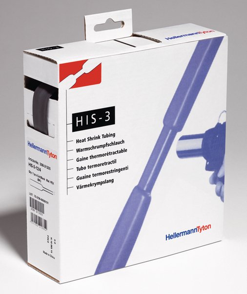 EAN 4031026218793 - Hellermann Tyton 308-30900 aislamiento de cables Tubo termorretráctil Negro 1 pieza(s) imagen 1