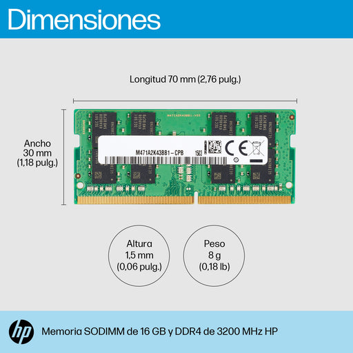 EAN 0197192782033 - HP 16GB DDR4 3200 SODIMM Memory módulo de memoria 260-pin SO-DIMM imagen 2