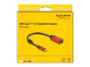 EAN 4043619600526 - DeLOCK 60052 adaptador de cable de vídeo 0,2 m USB Tipo C Negro, Rojo imagen 3
