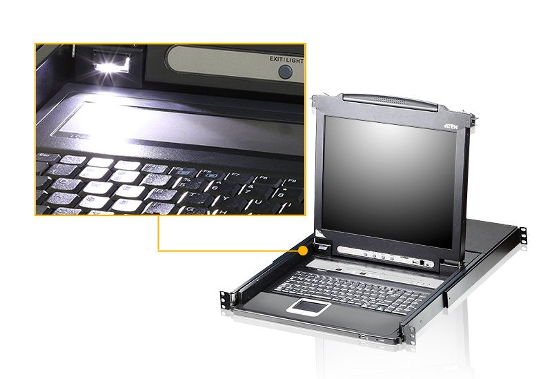 EAN 4719264642487 - ATEN CL5708N-ATA-AG consola de rack 48,3 cm (19") Negro 1U imagen 3