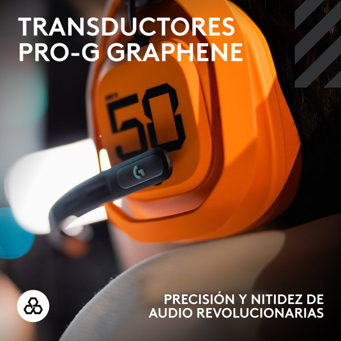 EAN 5099206132757 - Logitech G Astro A50 X LIGHTSPEED McLaren Edition Inalámbrico Diadema Juego Negro, Naranja imagen 4