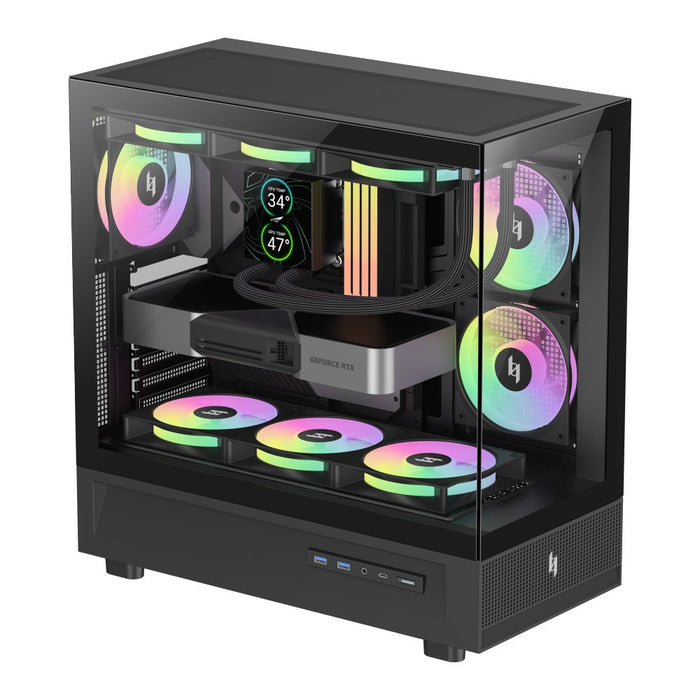 EAN 6931858712101 - GameMax NEX C51 BK carcasa de ordenador Negro imagen 8