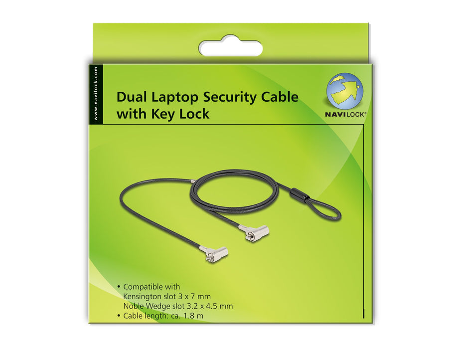 EAN 4043619209361 - Navilock 20936 cable antirrobo Negro, Plata 1,8 m imagen 5