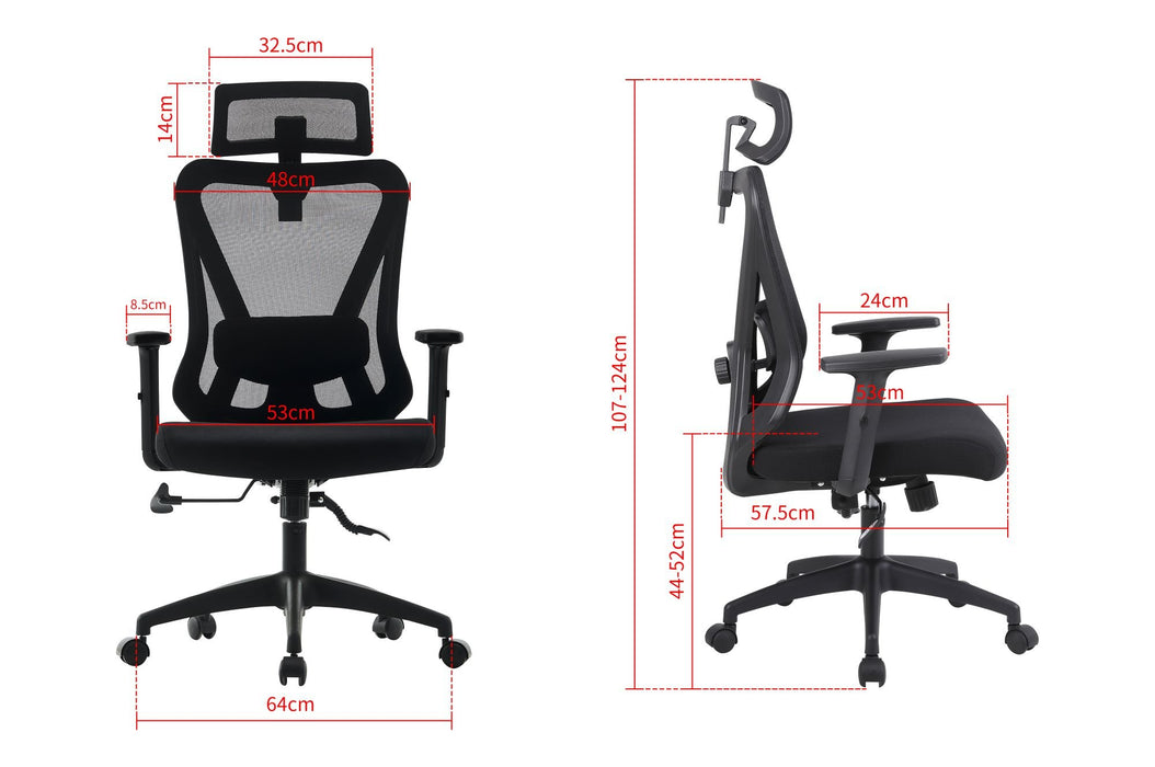 EAN 5901443124054 - Activejet T5 BLACK silla de oficina y de ordenador Asiento acolchado Respaldo de malla imagen 16