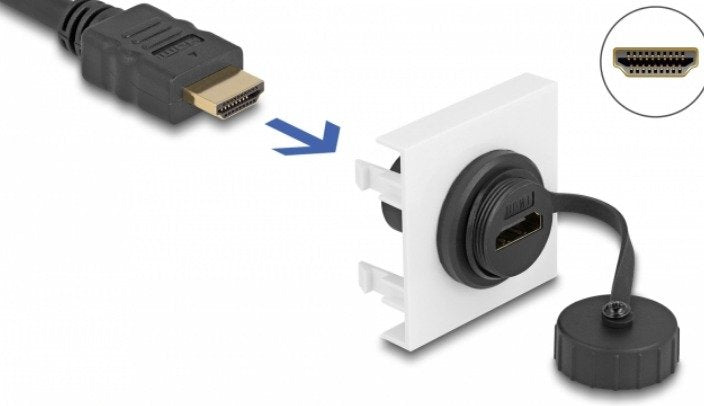 EAN 4043619814091 - DeLOCK 81409 cable HDMI 0,045 m HDMI tipo A (Estándar) Negro, Blanco imagen 1