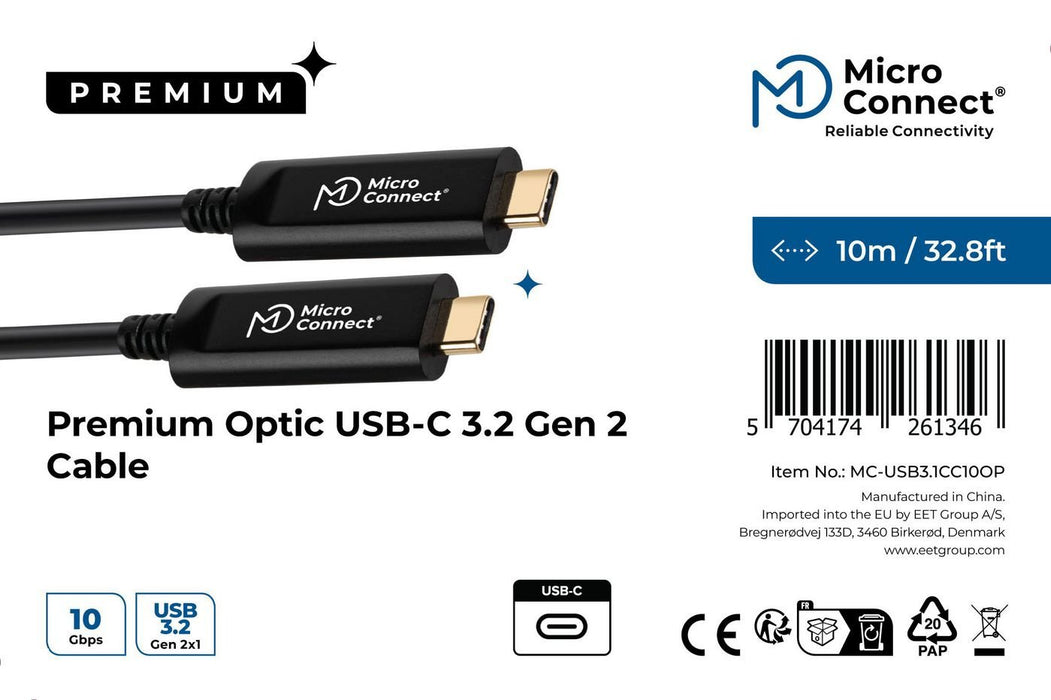 EAN 5704174261346 - Microconnect MC-USB3.1CC10OP cable USB USB 3.2 Gen 2 (3.1 Gen 2) 10 m USB C Negro imagen 3