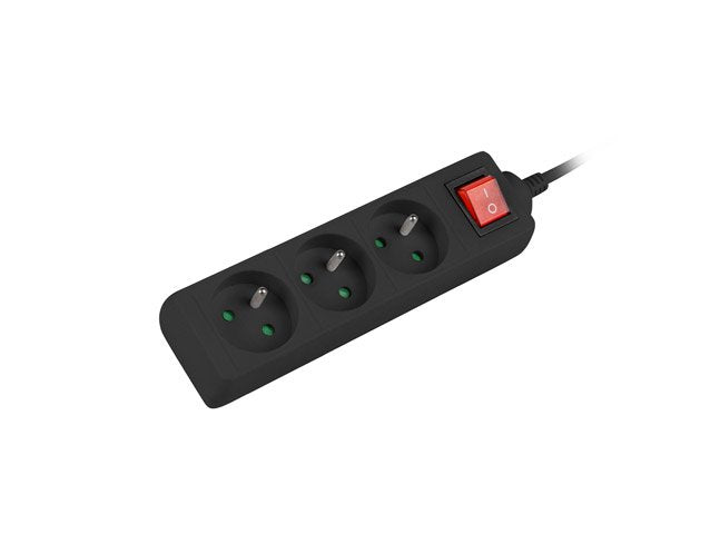 EAN 5901969415506 - Lanberg PS1-03E-0300-BK base múltiple 3 m 3 salidas AC Interior / exterior Negro imagen 2