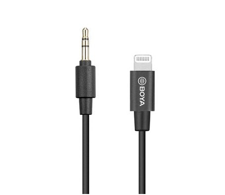 EAN 6971008024968 - BOYA BY-K1 cable de teléfono móvil Negro 3,5mm Lightning imagen 1