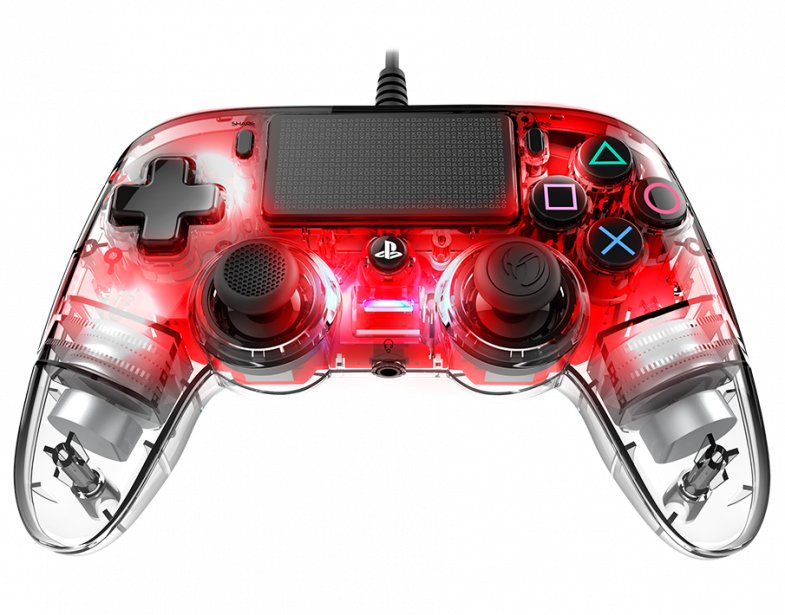 EAN 3499550360837 - NACON PS4OFCPADCLRED mando y volante Rojo, Transparente USB Gamepad Analógico/Digital PC, PlayStation 4 imagen 1