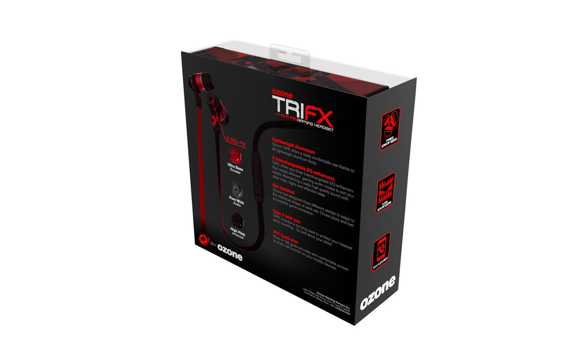 EAN 8436532173134 - Ozone TriFX Auriculares Alámbrico Dentro de oído Llamadas/Música Negro, Rojo imagen 11