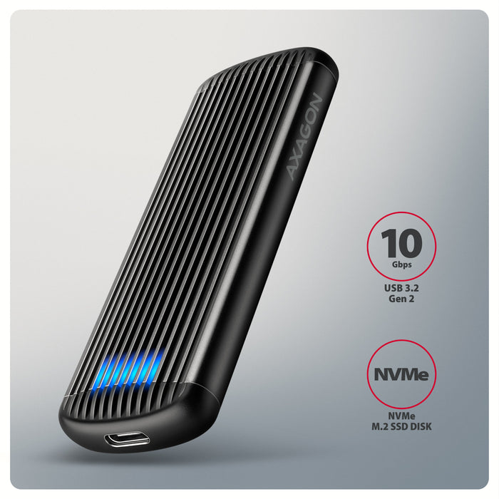 EAN 8595247909435 - Axagon Caja externa para unidad de estado sólido (SSD) Gris, Negro M.2 imagen 2