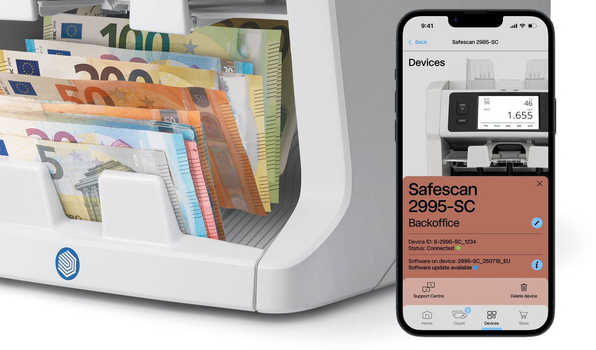 EAN 8717496339133 - Safescan 2995-SC Contador de billetes Blanco imagen 4