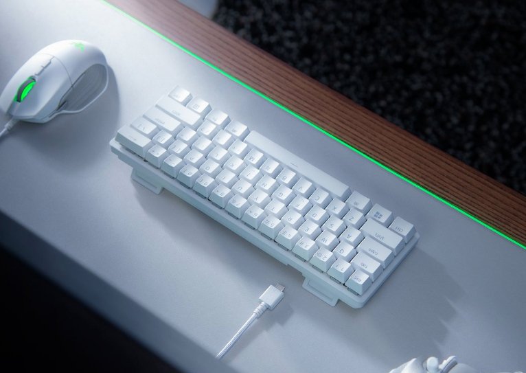 EAN 8886419345756 - Razer Huntsman Mini teclado Juego USB QWERTY Internacional de EE.UU. Blanco imagen 4