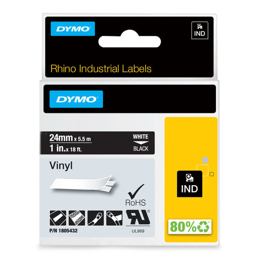 EAN 0071701059888 - DYMO 1805432 cinta para impresora de etiquetas Blanco sobre negro imagen 1