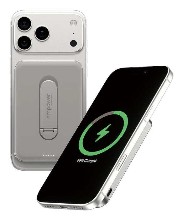 EAN 5715685028403 - PanzerGlass empower™ by ® empower™ Bank w. Spin Stand | 5000mAh | Titanium Cargador inalámbrico Titanio imagen 4