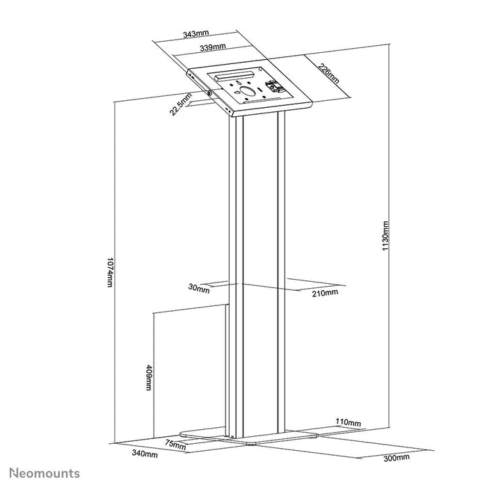 EAN 8717371449353 - Neomounts FL15-750WH1 soporte de seguridad para tabletas Blanco 27,9 cm (11") imagen 12