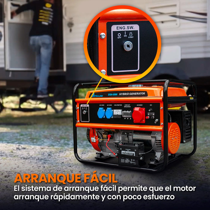 EAN 5905090330370 - Extralink EX.30370 motor-generador 5000 W 25 L Gas natural, Gas licuado del petróleo (LPG), Gasolina Negr imagen 17