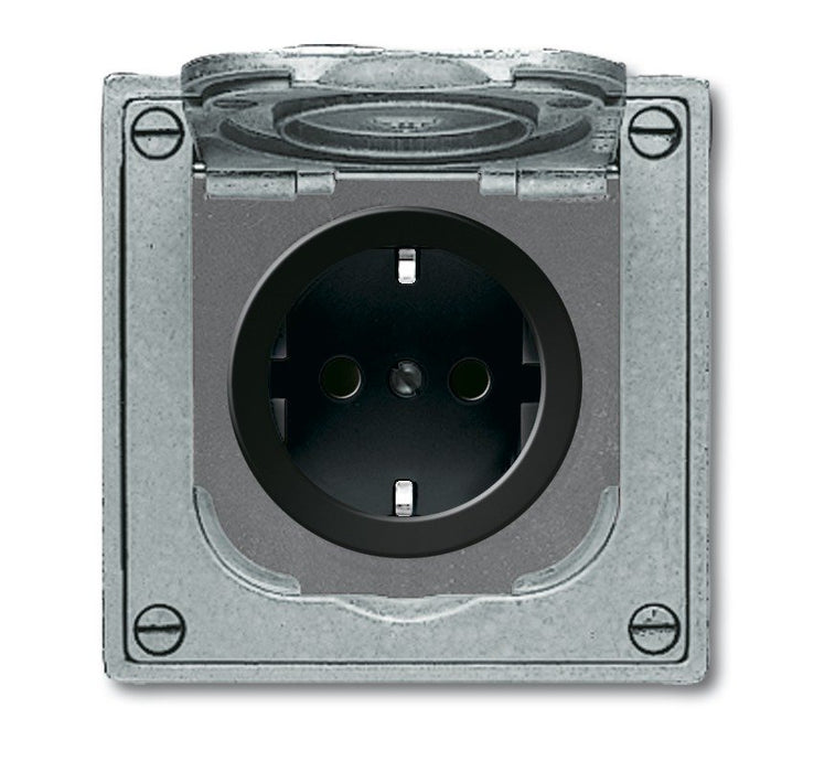 EAN 4011395107614 - Busch-Jaeger 2011-0-3871 toma de corriente CEE 7/3 Negro, Gris imagen 1