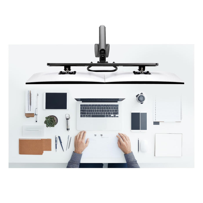 EAN 65030906340 - StarTech.com H2M1AS2-MONITOR-ARM soporte para monitor 68,6 cm (27") Escritorio Negro imagen 11
