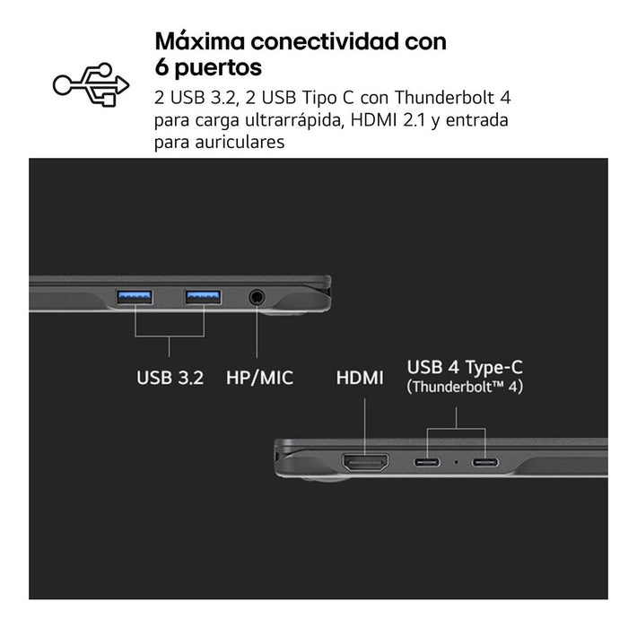 EAN 8806096467015 - LG Gram 15Z80T-G.AU75B ordenador portatil AMD Ryzen AI 7 350 Portátil 39,6 cm (15.6") Full HD 16 GB LPDDR imagen 11