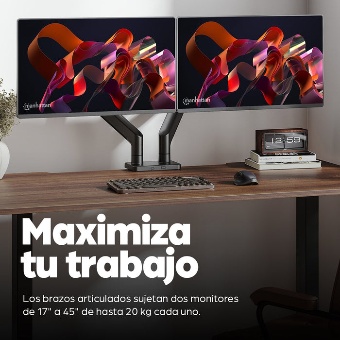 EAN 0766623462587 - Manhattan 462587 soporte para monitor 114,3 cm (45") Escritorio Negro imagen 11