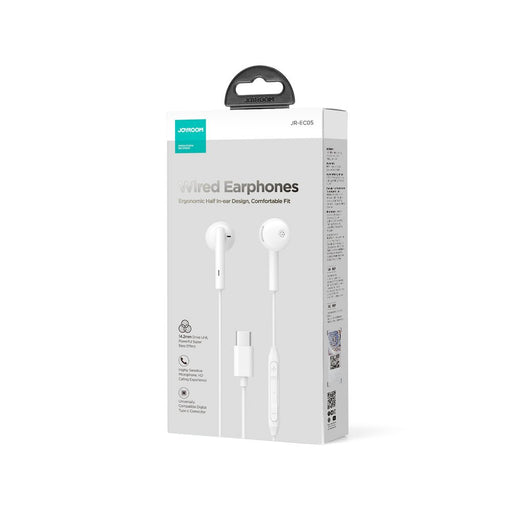 EAN 6956116770136 - JOYROOM JR-EC05 Auriculares Alámbrico Dentro de oído USB Tipo C Blanco imagen 2