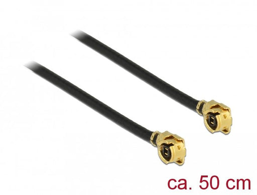 EAN 4043619896110 - DeLOCK 89611 cable coaxial 1.13 0,5 m MHF (I-PEX) Negro, Oro imagen 1