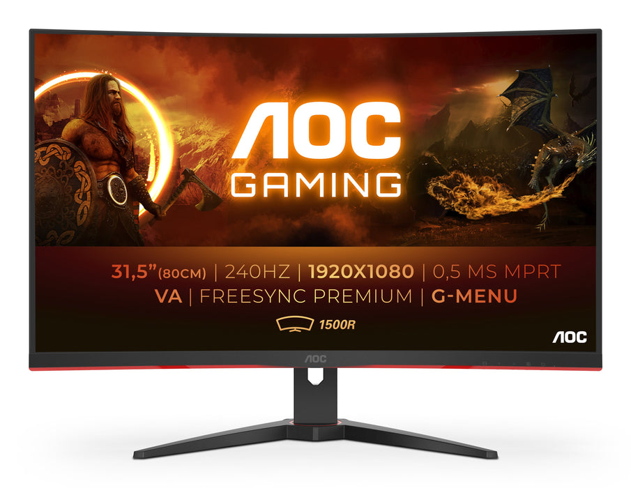 EAN 4038986117395 - AOC G2 C32G2ZE/BK pantalla para PC 80 cm (31.5") 1920 x 1080 Pixeles Full HD LED Negro, Rojo imagen 1
