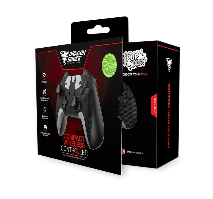 EAN 5425025593026 - Dragonshock PopTop Compact Negro, Blanco Bluetooth Gamepad Nintendo Switch imagen 5
