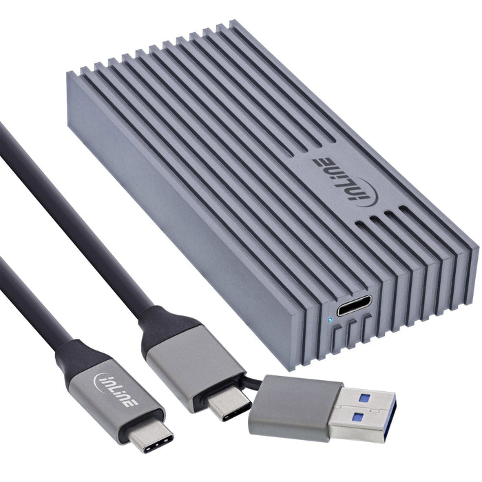 EAN 4043718342143 - InLine 00031J caja para disco duro externo Caja externa para unidad de estado sólido (SSD) Gris M.2 imagen 1
