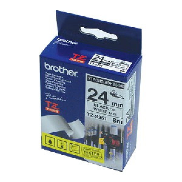 EAN 5715063287446 - Brother TZ-S251 cinta para impresora de etiquetas Negro sobre blanco imagen 1