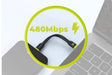EAN 8594215994015 - Mobile Origin COMC-USBC-BLK cable USB 0,1 m 0,48 Gbit/s 60 W Negro imagen 10