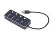 EAN 8716309124591 - Gembird UHB-U3P4P-01 hub de interfaz USB 3.2 Gen 1 (3.1 Gen 1) Type-A 5000 Mbit/s Negro imagen 6