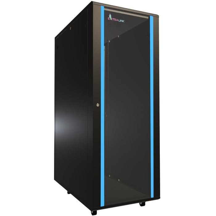 EAN 5903148911380 - Extralink 32U 600x1000 standing rackmount cabinet black Rack o bastidor independiente imagen 2