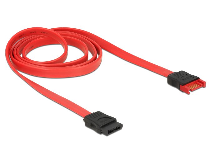 EAN 4043619839568 - DeLOCK 83956 cable de SATA 1 m SATA 7-pin Negro, Rojo imagen 2