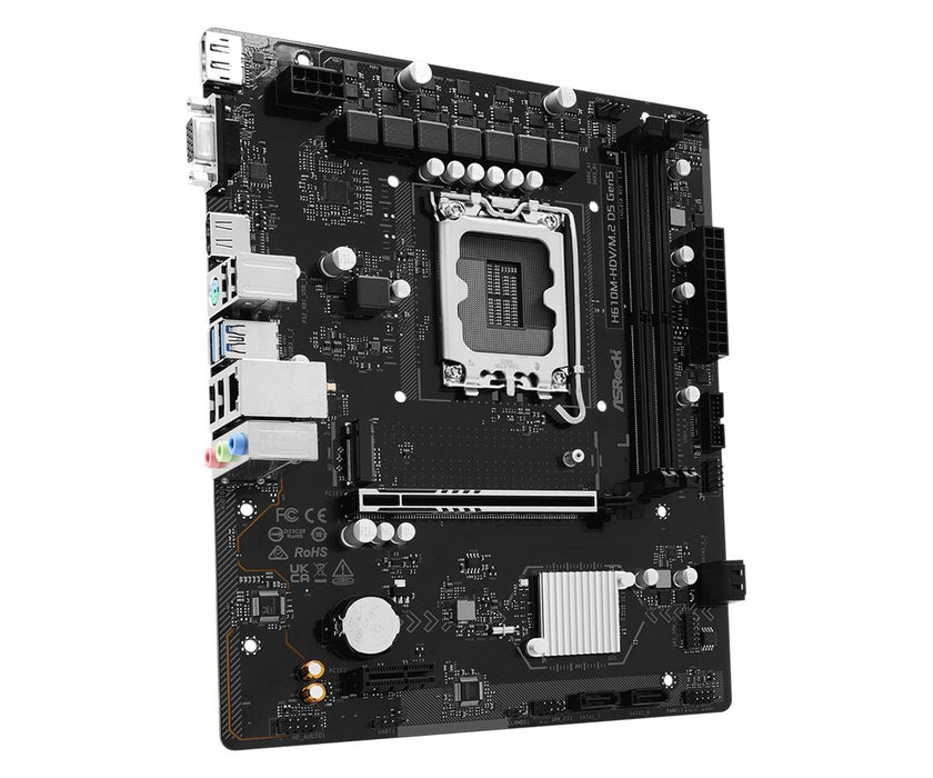 EAN 4711581492431 - Asrock H610M-HDV/M.2 D5 Gen5 Intel H610 LGA 1700 micro ATX imagen 3