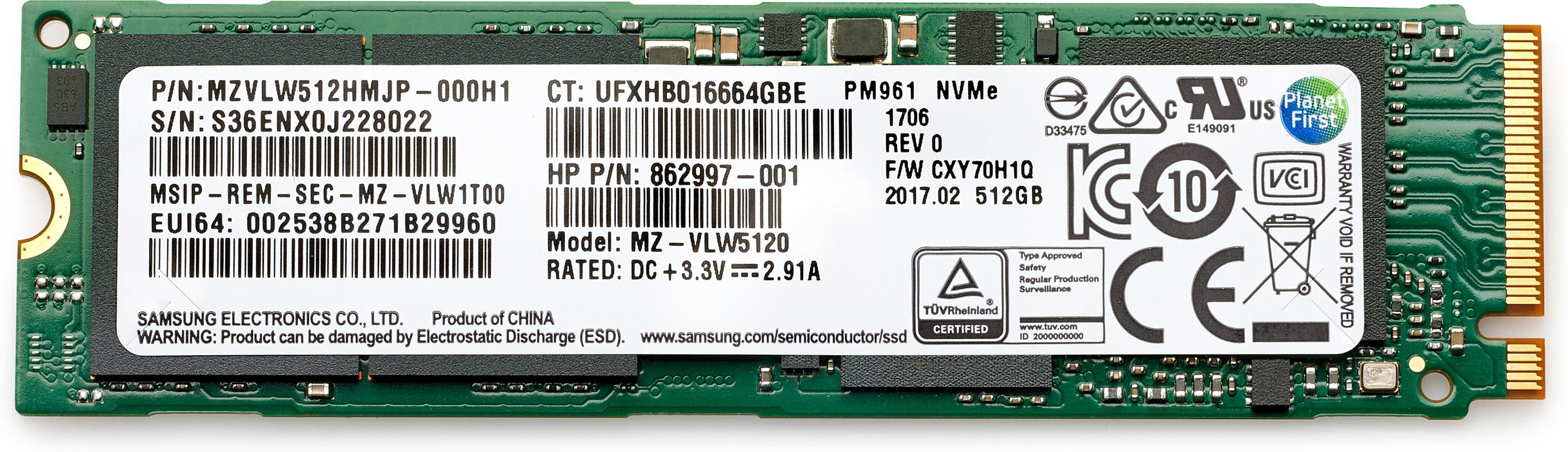 EAN 0195908687375 - HP 512GB PCIe 4x4 NVMe TLC SSD PCI Express imagen 1