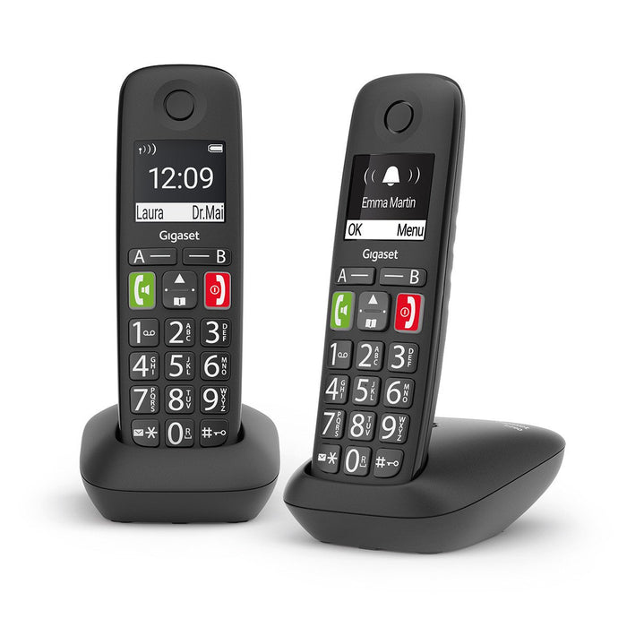 EAN 4250366856063 - Gigaset E290 Duo Terminal de teléfono analógico Identificador de llamadas Negro imagen 2